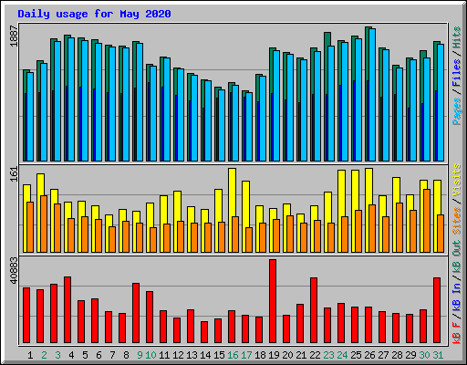 Daily usage for May 2020