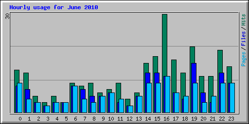 Hourly usage for June 2010