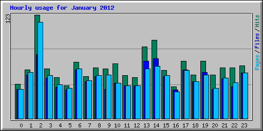 Hourly usage for January 2012