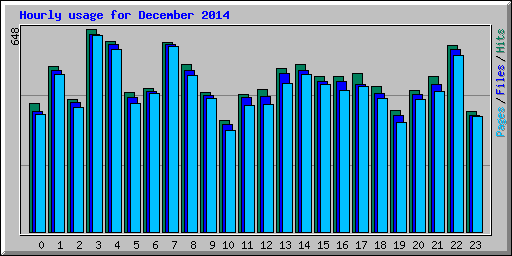 Hourly usage for December 2014