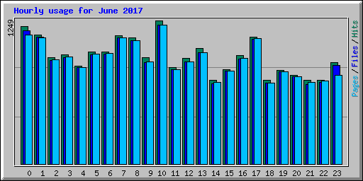 Hourly usage for June 2017