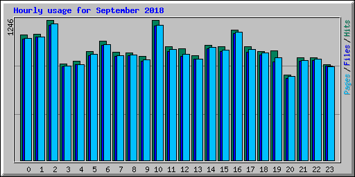 Hourly usage for September 2018