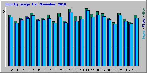 Hourly usage for November 2018