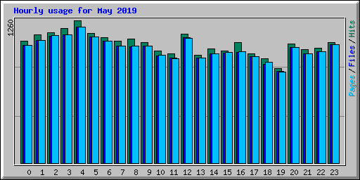 Hourly usage for May 2019