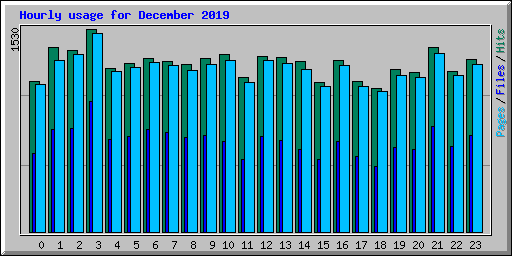 Hourly usage for December 2019