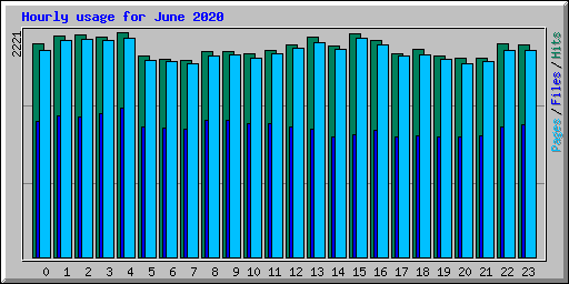Hourly usage for June 2020