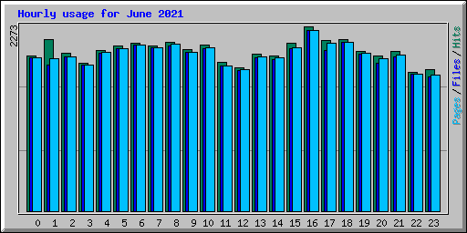 Hourly usage for June 2021