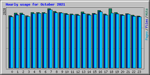 Hourly usage for October 2021