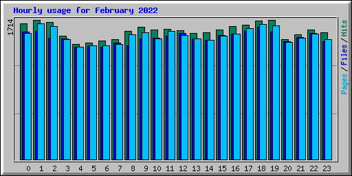 Hourly usage for February 2022