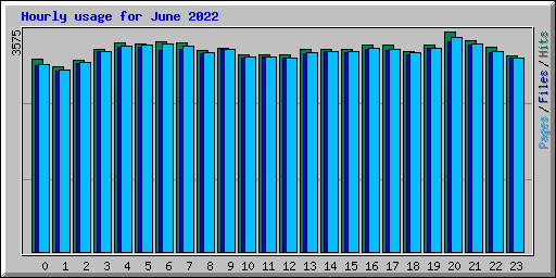 Hourly usage for June 2022