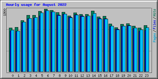 Hourly usage for August 2022