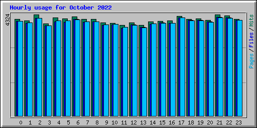Hourly usage for October 2022