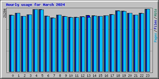 Hourly usage for March 2024
