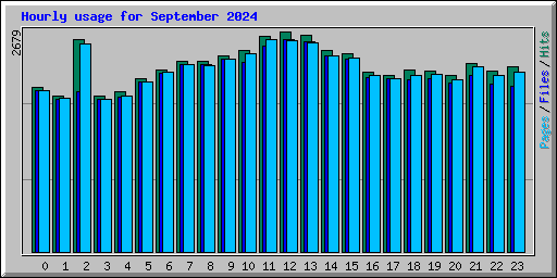 Hourly usage for September 2024