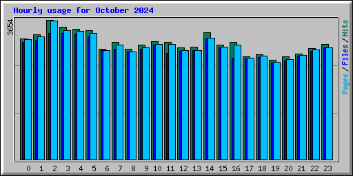 Hourly usage for October 2024